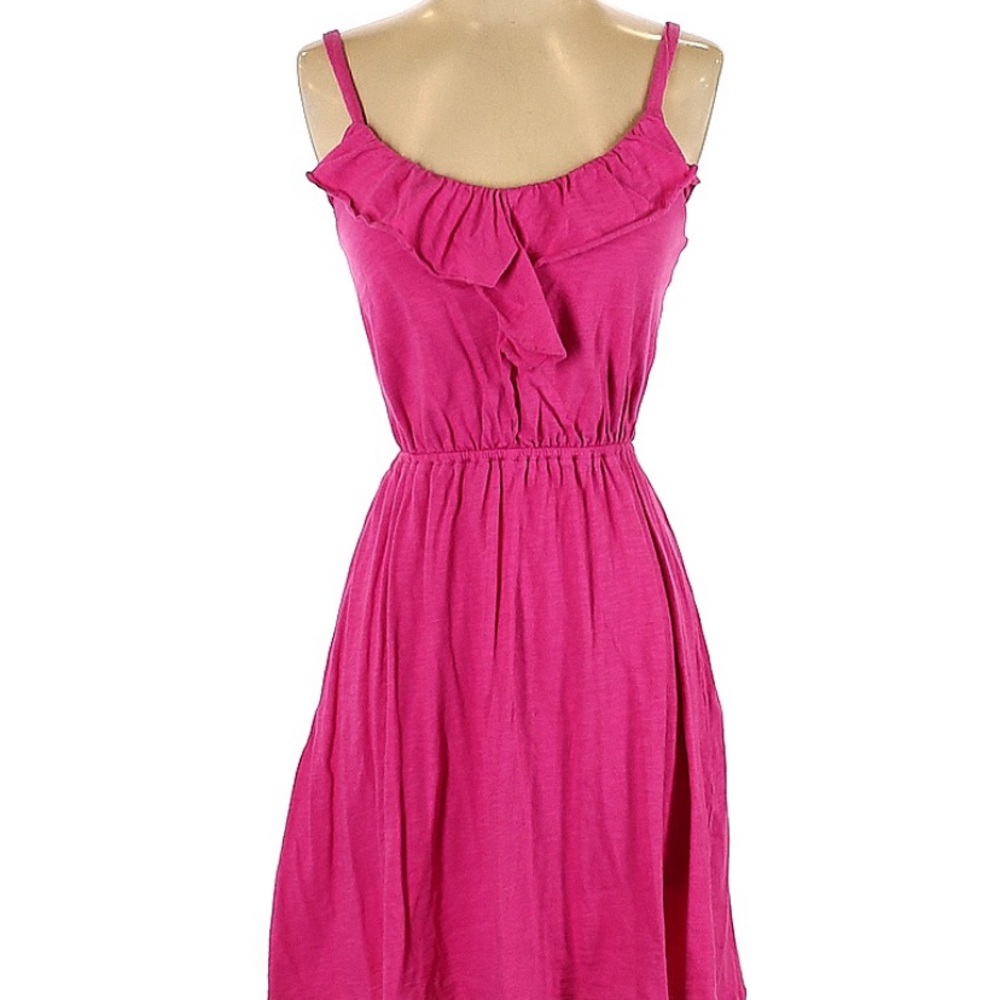 💛 🎉HP🎉 LOFT Pink Ruffle Tank Dress XXSP